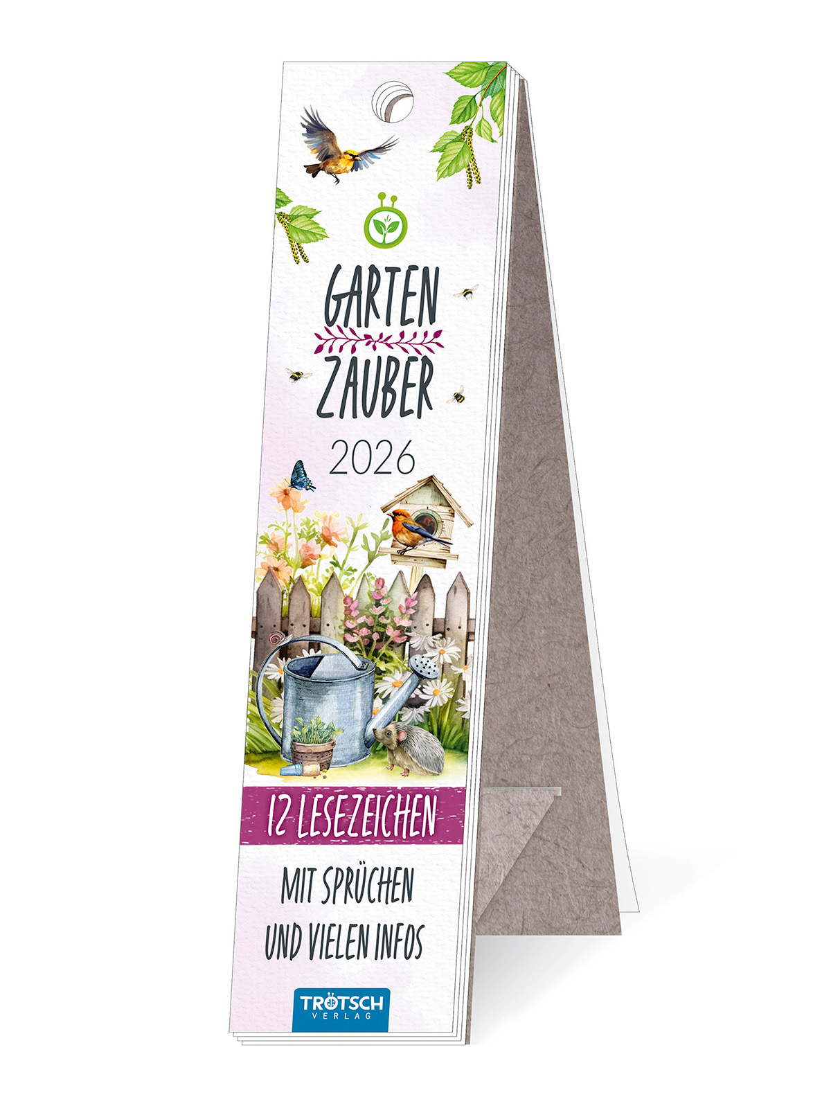 Lesezeichen-Kalender „Gartenzauber 2026“