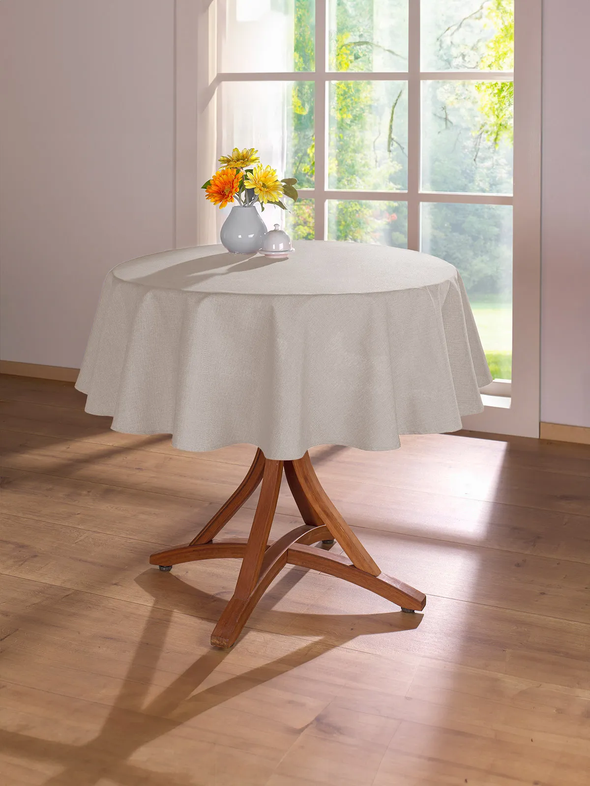 Tischdecke „Oslo“, Sand Oval