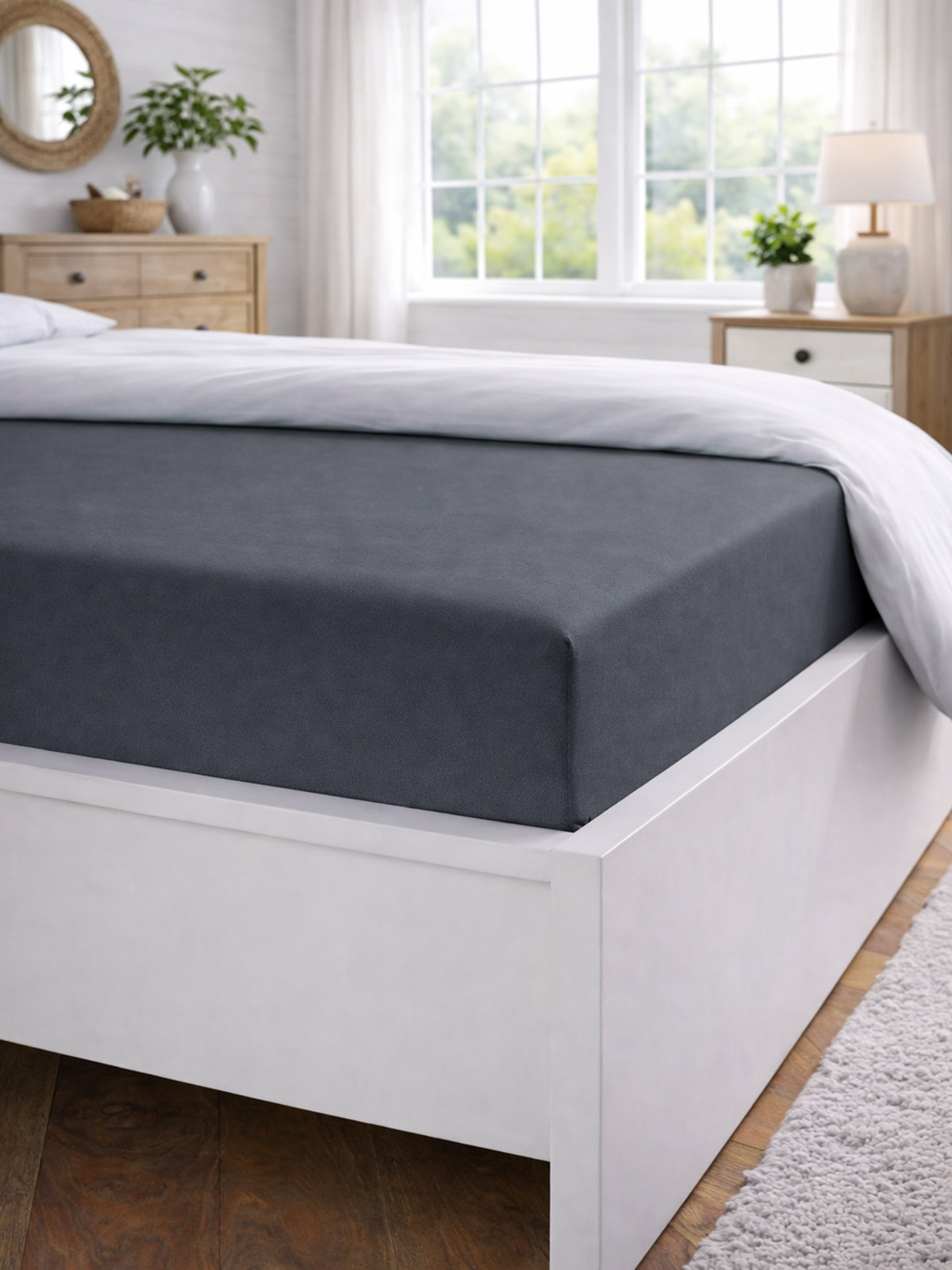 Spannbettlaken „Paula“, Anthrazit