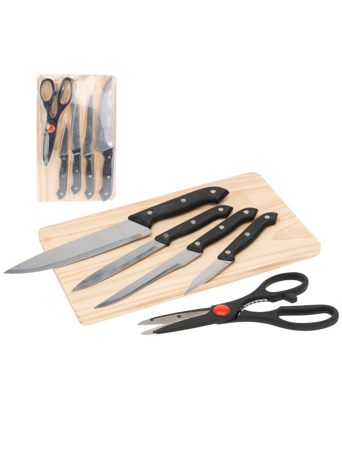 Premium Messerset mit Schere & Brett