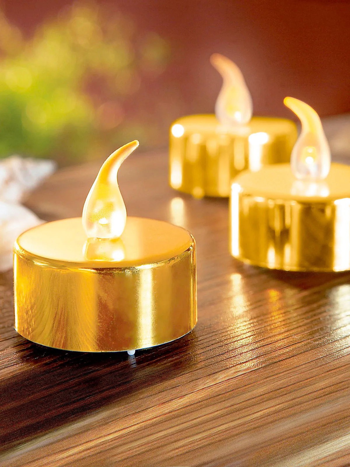 LED-Gold-Teelichter