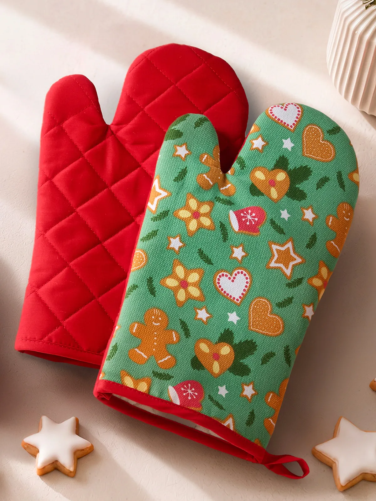 Ofenhandschuh-Paar „Lebkuchen“