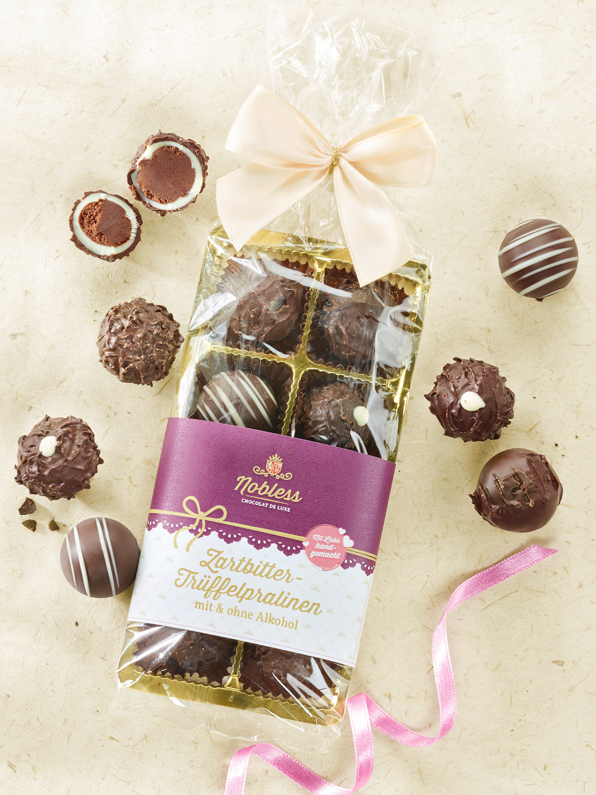 Zartbitter-Trüffelpralinen