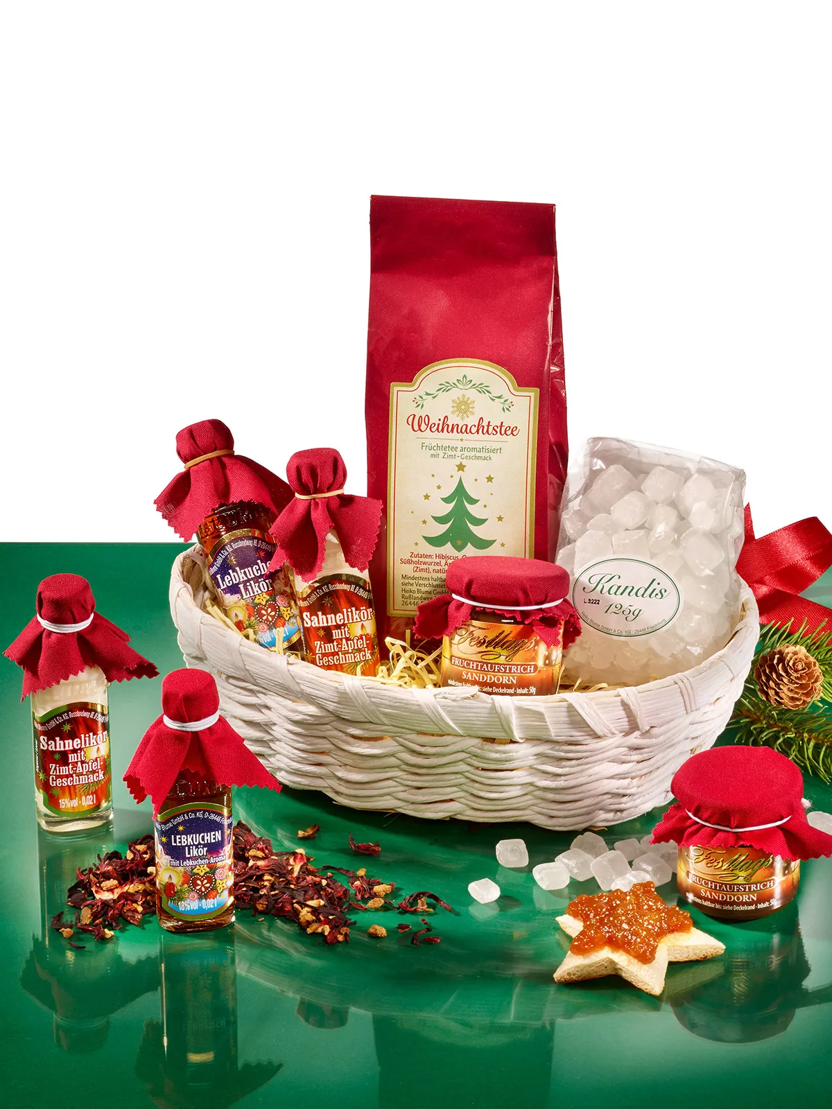 Weihnachtstee-Körbchen
