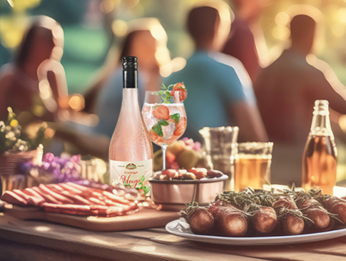 Sommerparty mit Grillgut, Snacks, Getränken und geselligem Beisammensein