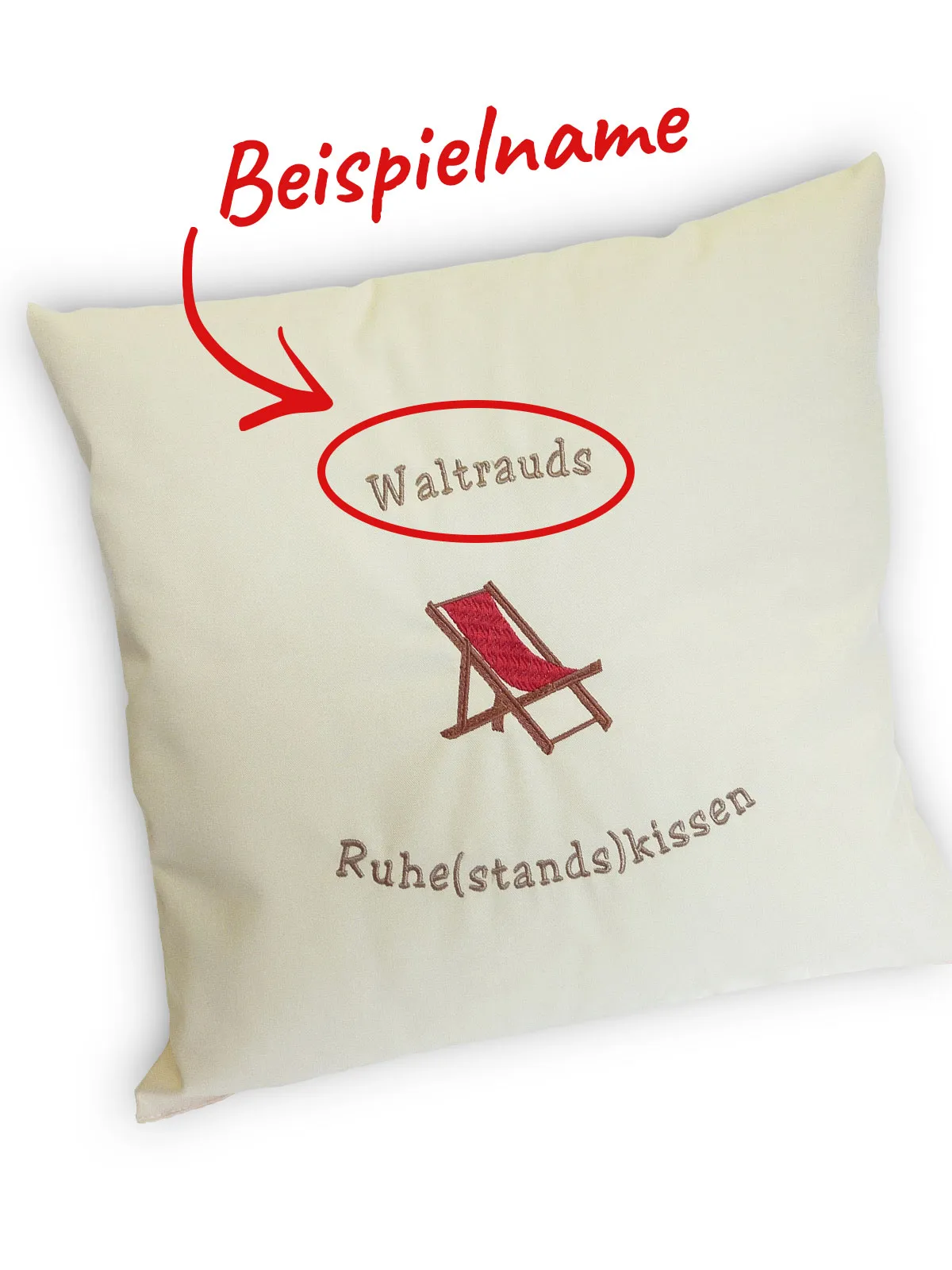 Ruhe(stands)kissen, personalisierbar