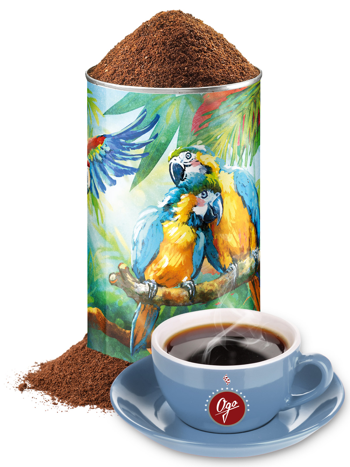 Entkoffeinierter Kaffee, gem. in Künstlerdose