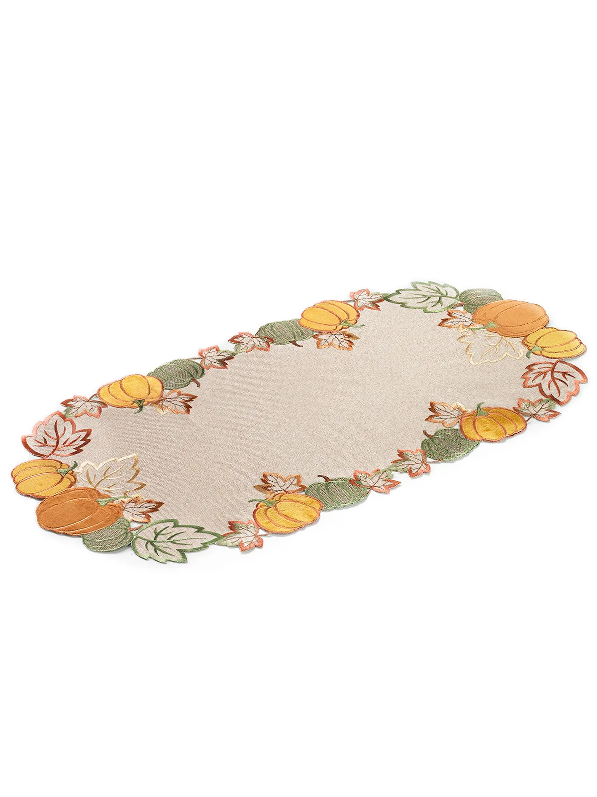 Lurex Deckchen „Kürbisse“, groß