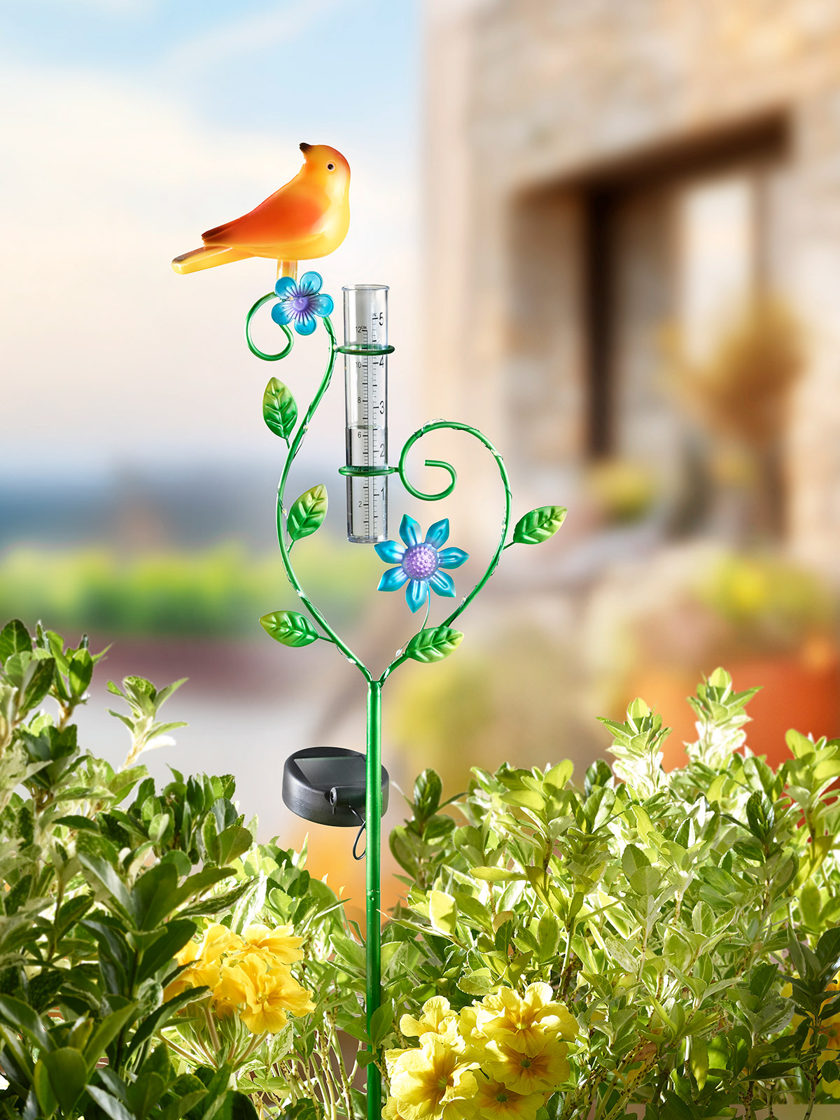 Regenmesser mit Solarlicht Regenmesser mit Solarlicht