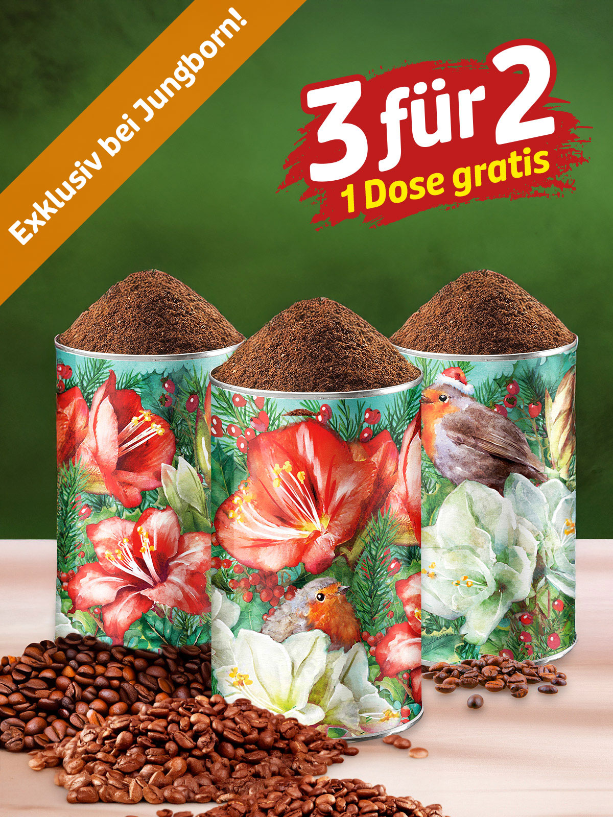„3 für 2“ Kaffeedose „Amarylliszauber“