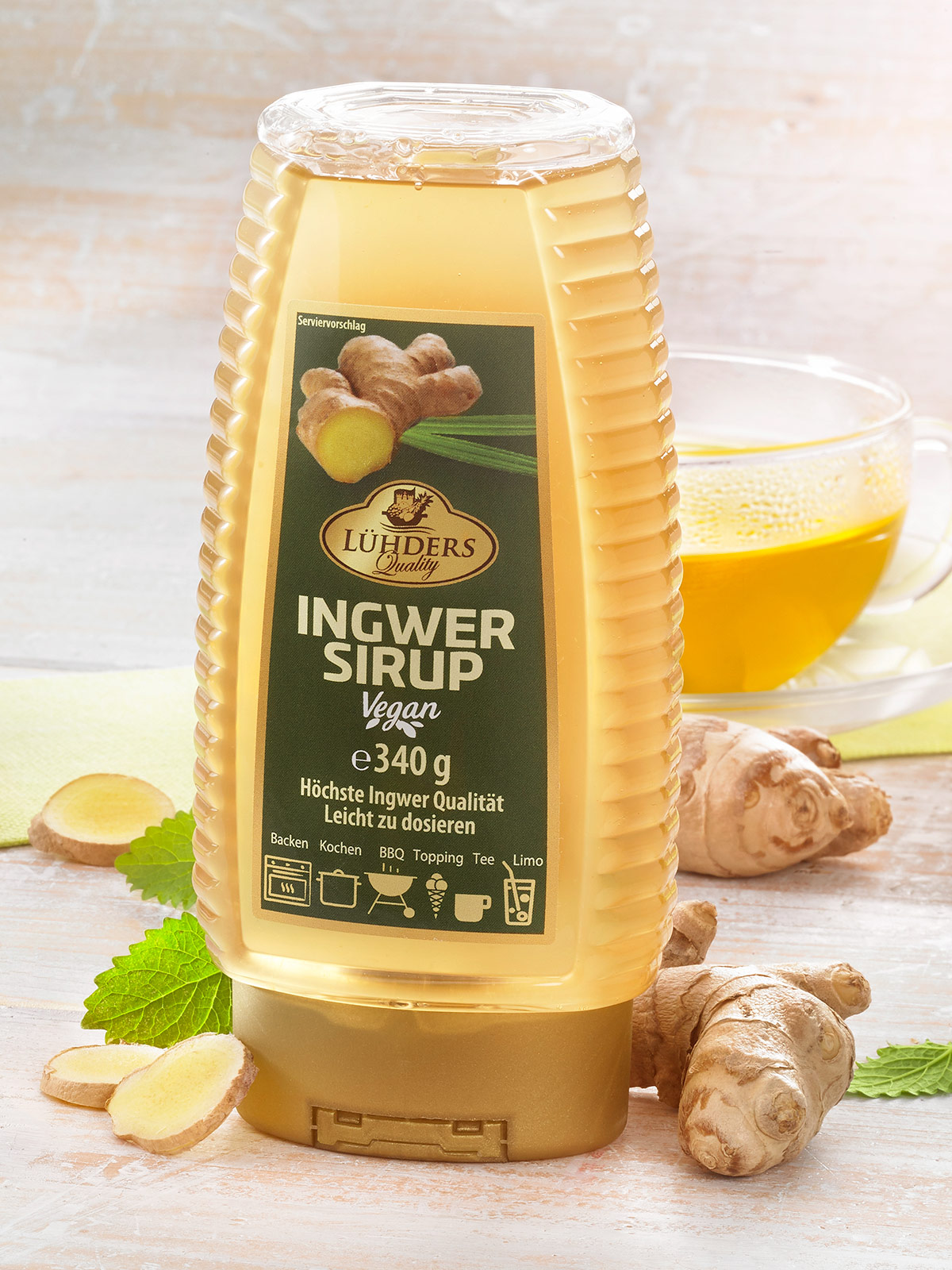Portionierflasche Ingwer-Sirup
