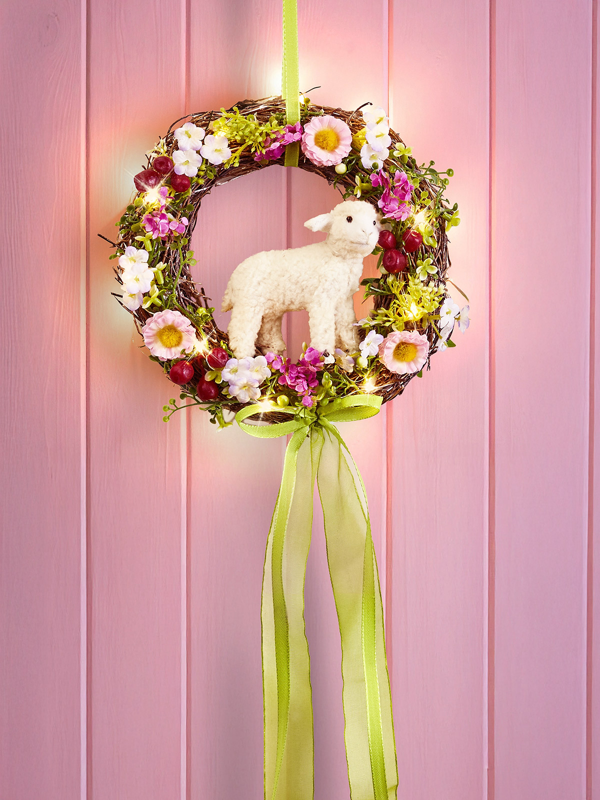 LED-Wandkranz mit Lamm