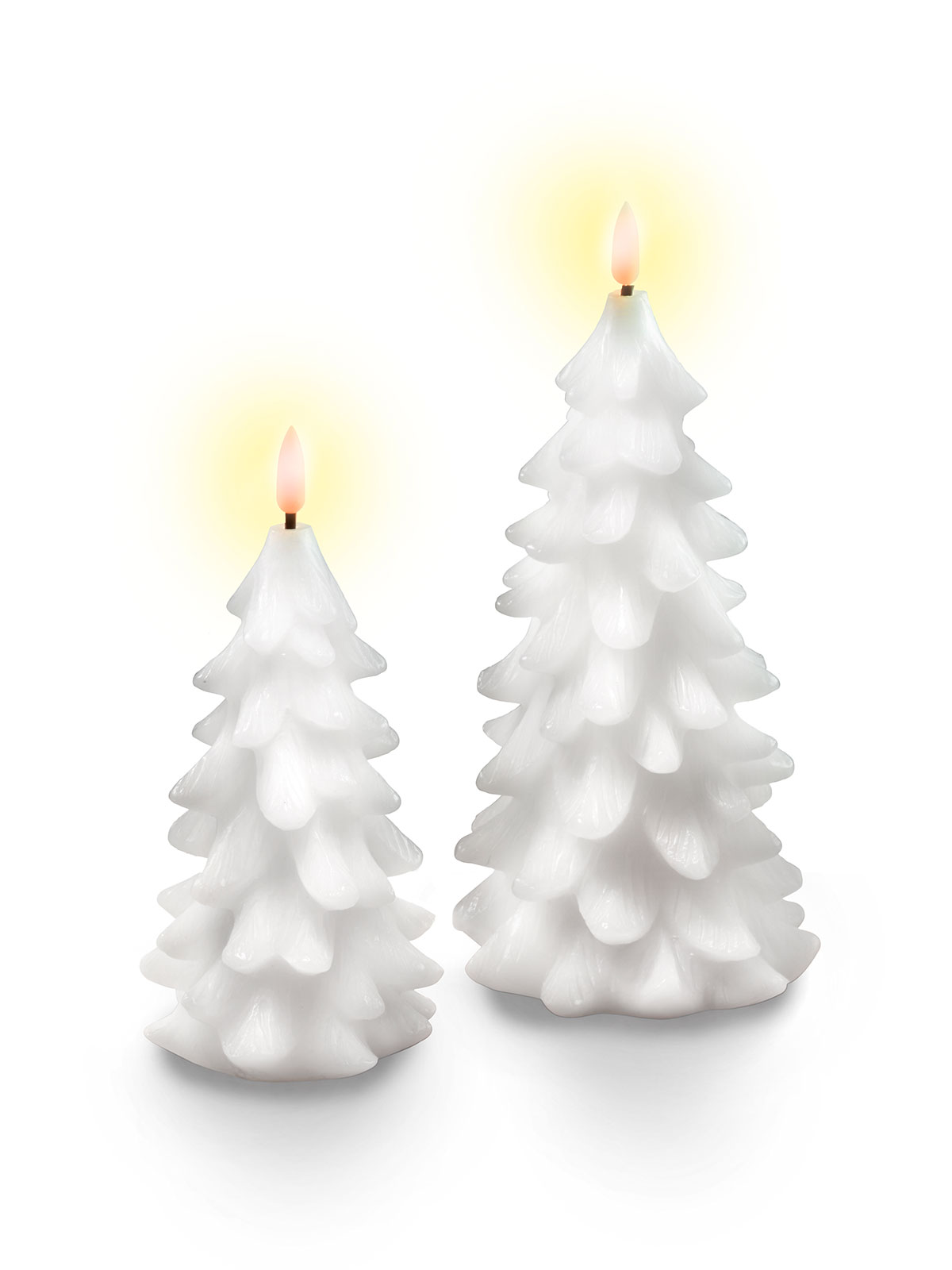 LED-Kerzentannenduo