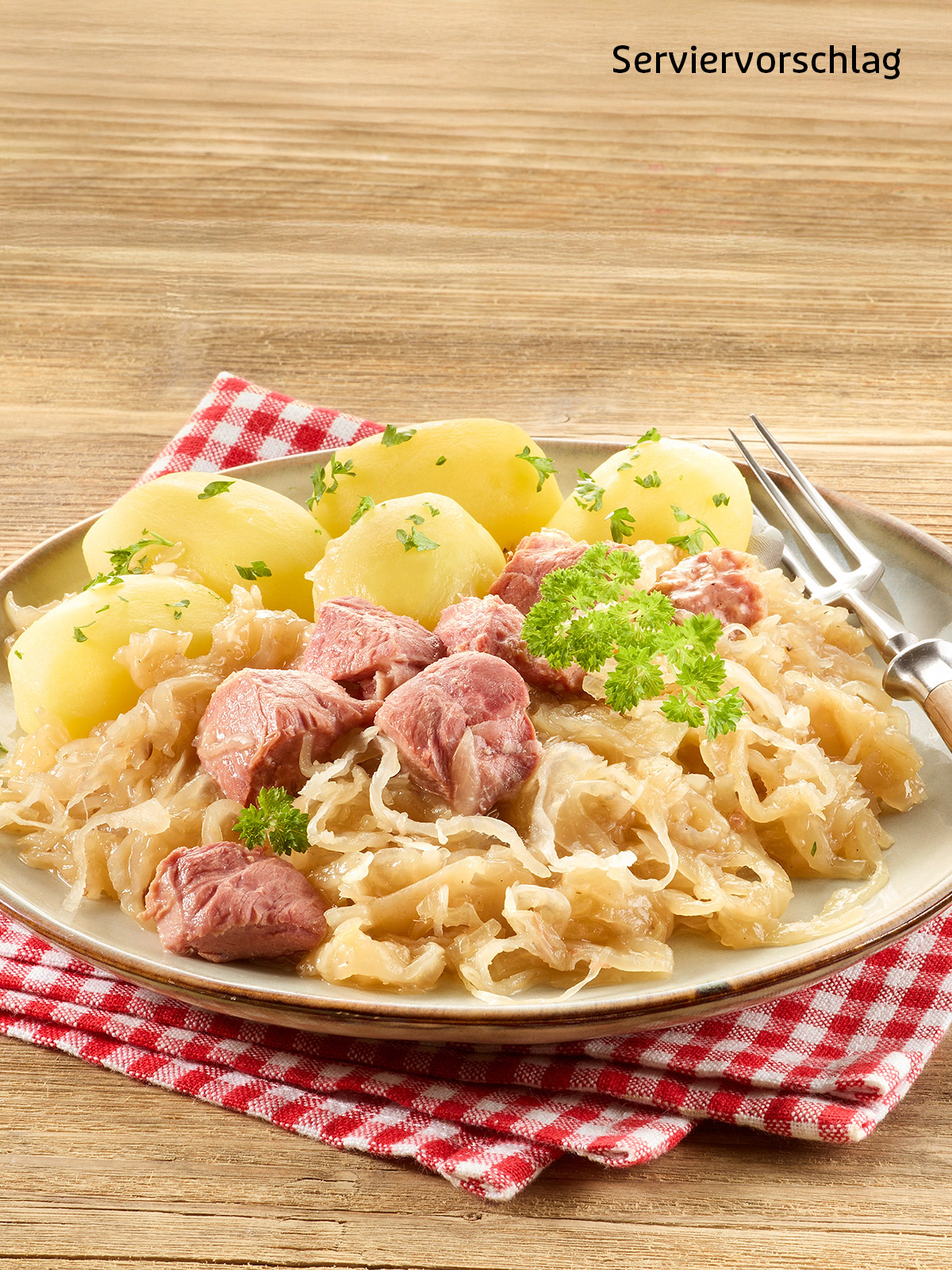 Sauerkraut mit Schäufelefleisch