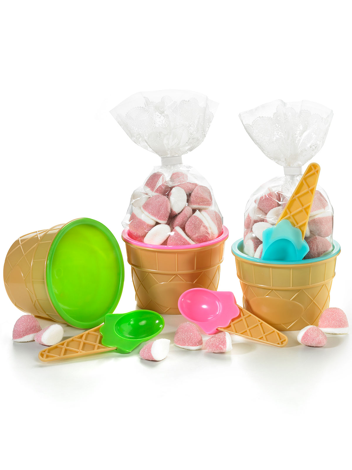 Süßes Eisbecher-Trio