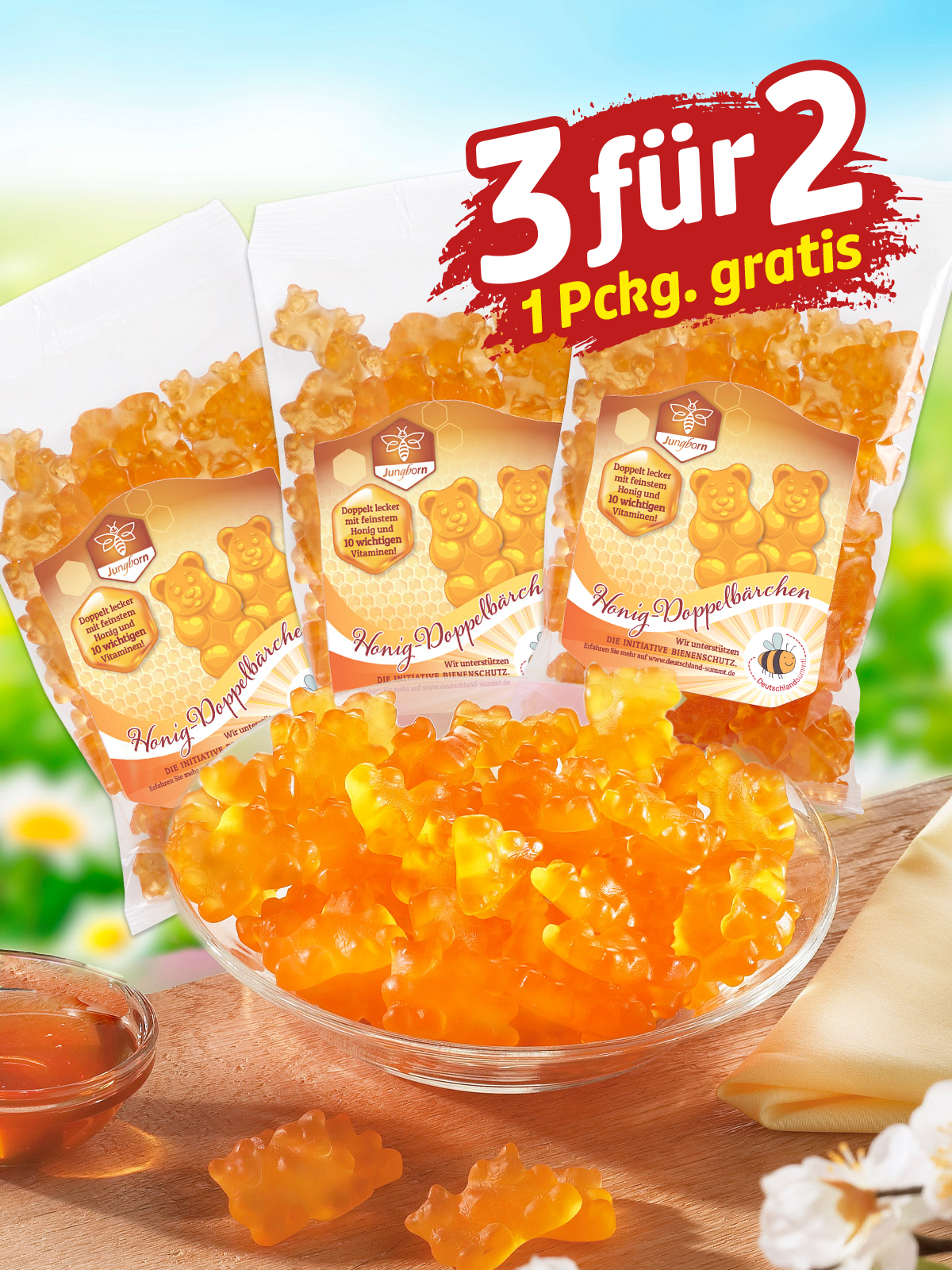 „3 für 2“ Honig-Doppelbärchen
