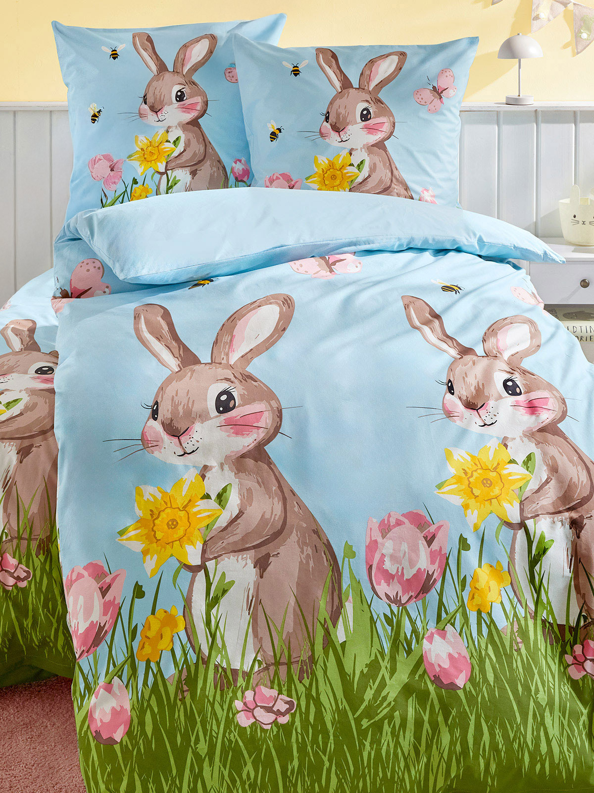 Bettwäsche-Set „Häschenparade“