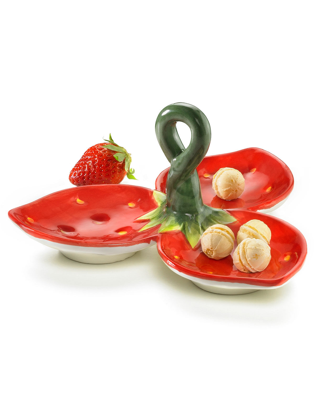 Servierschale „Erdbeere“ mit Griff