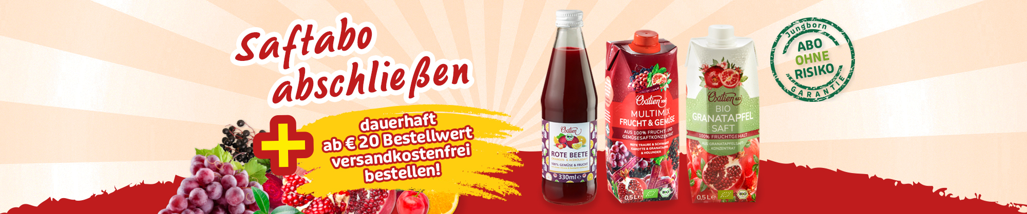 Saftabo mit gratis Versand ab 20 € Bestellwert bei Jungborn abschließen