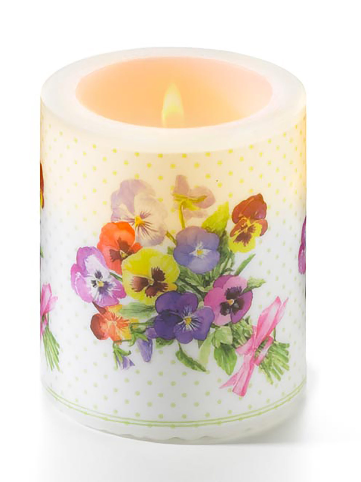 Kerze „Stiefmütterchen“