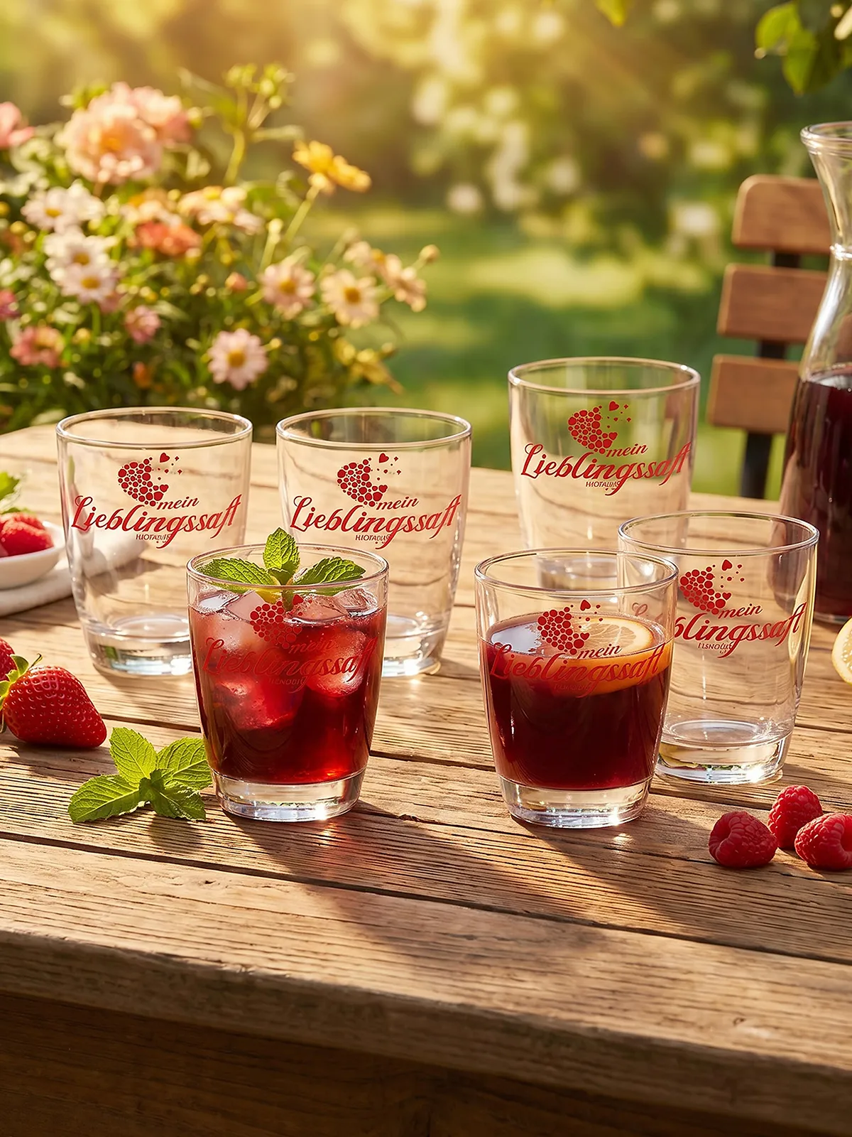 Gläser-Set „Lieblingssaft“, 6-teilig