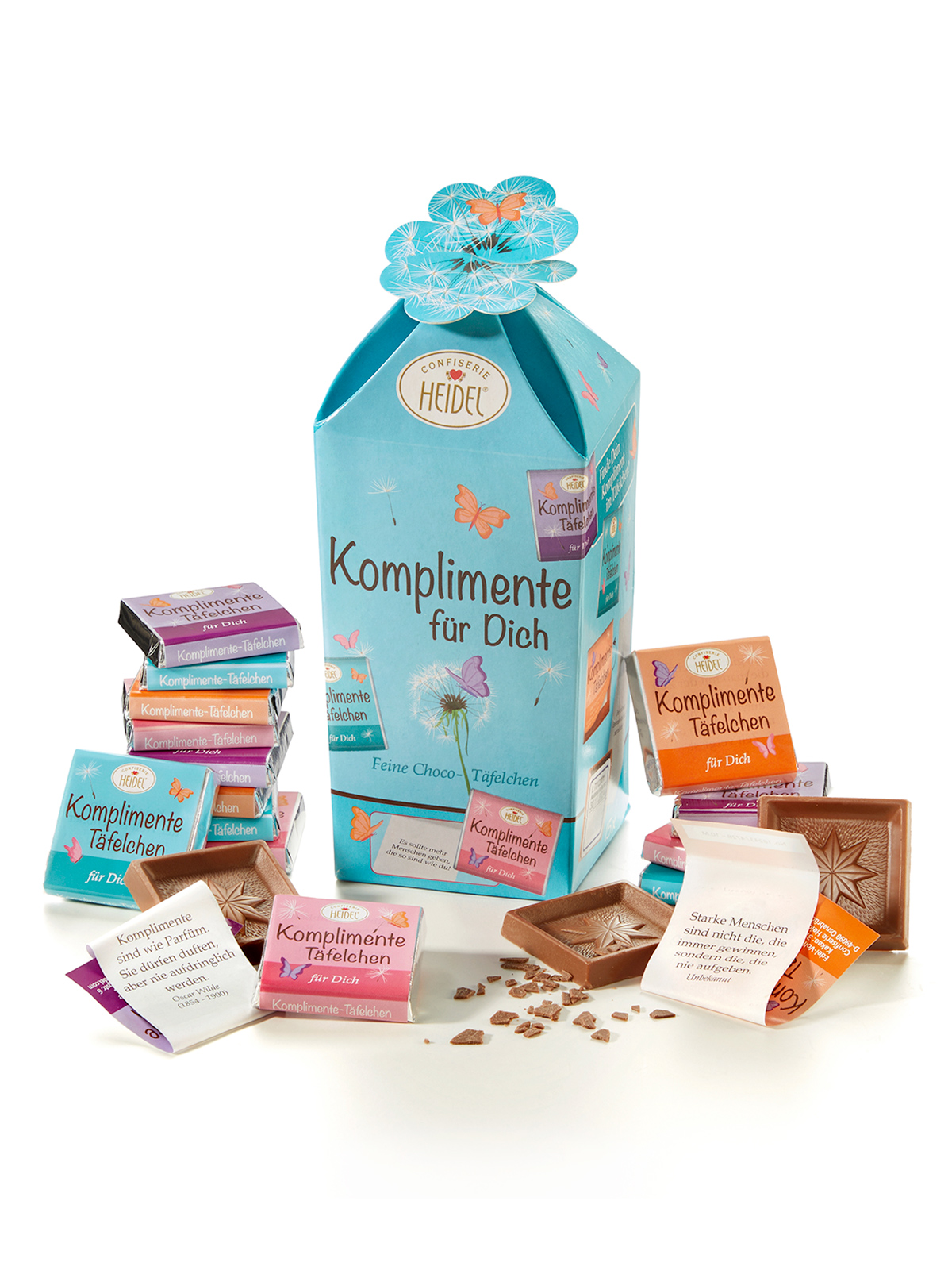 Täfelchenbox „Komplimente“ Täfelchenbox „Komplimente“