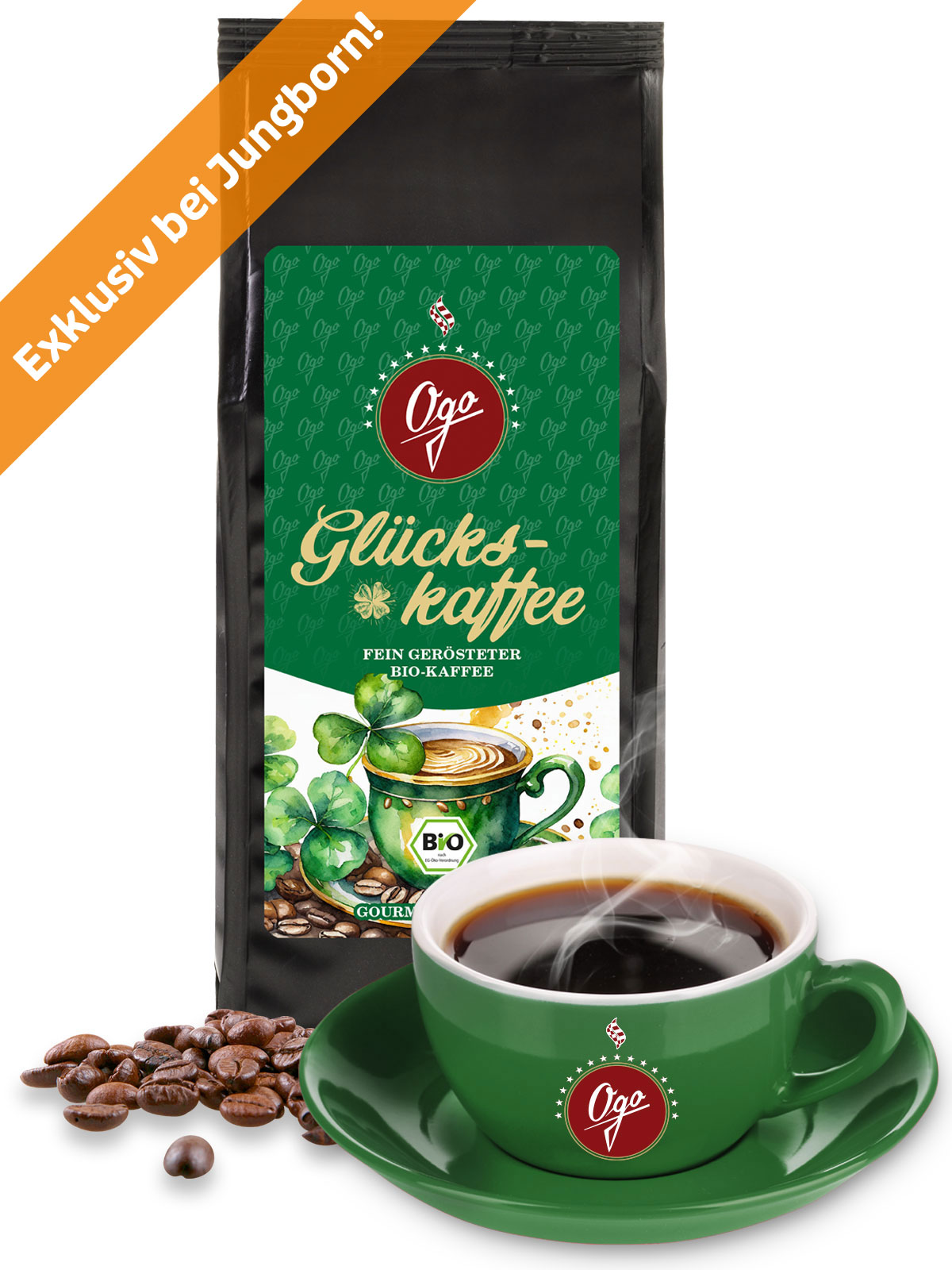BIO Ogo Glückskaffee, Bohne