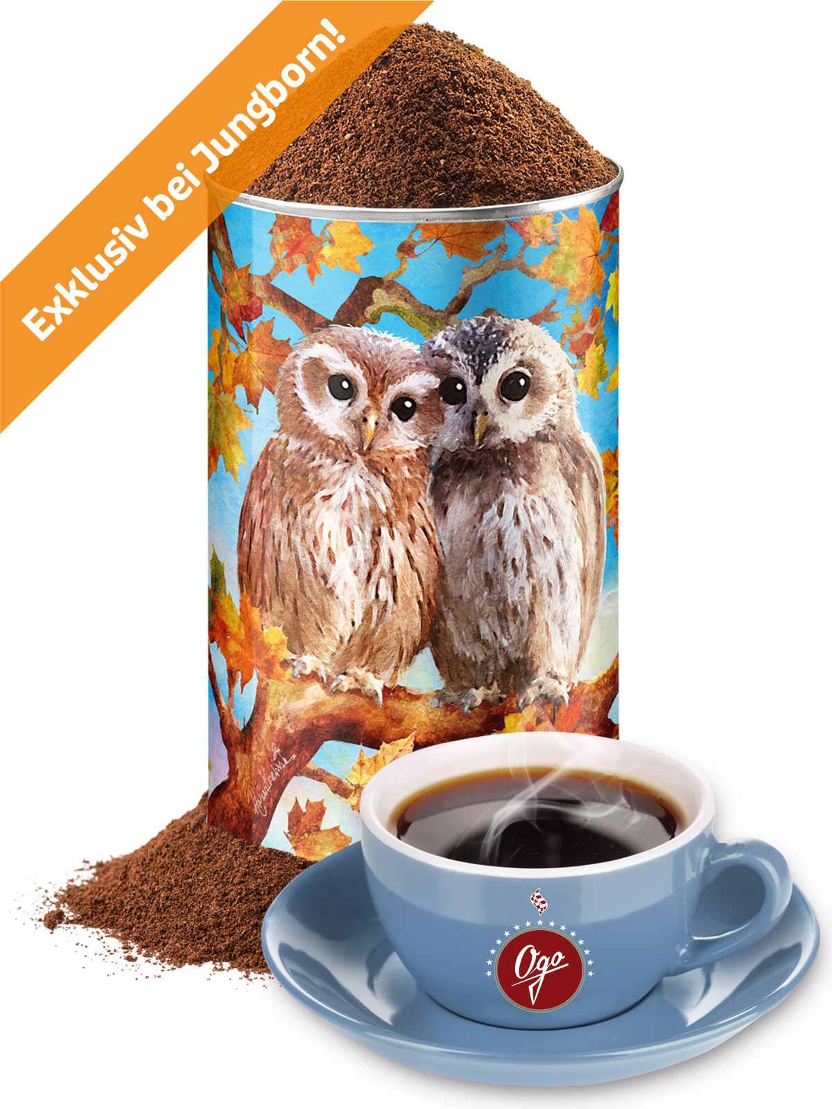 Entkoffeinierter Kaffee, gem. in Künstlerdose