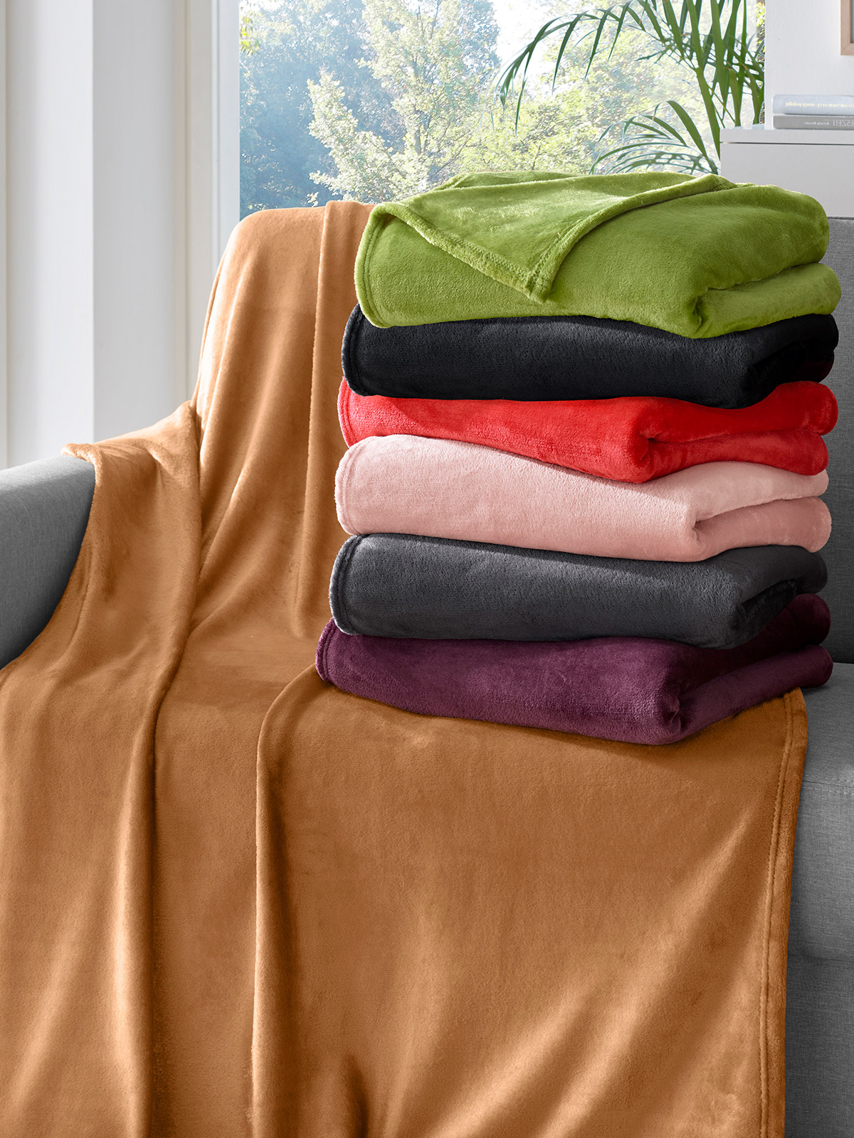 Wohndecke „Olbia“, Schwarz Wohndecke „Olbia“, Schwarz