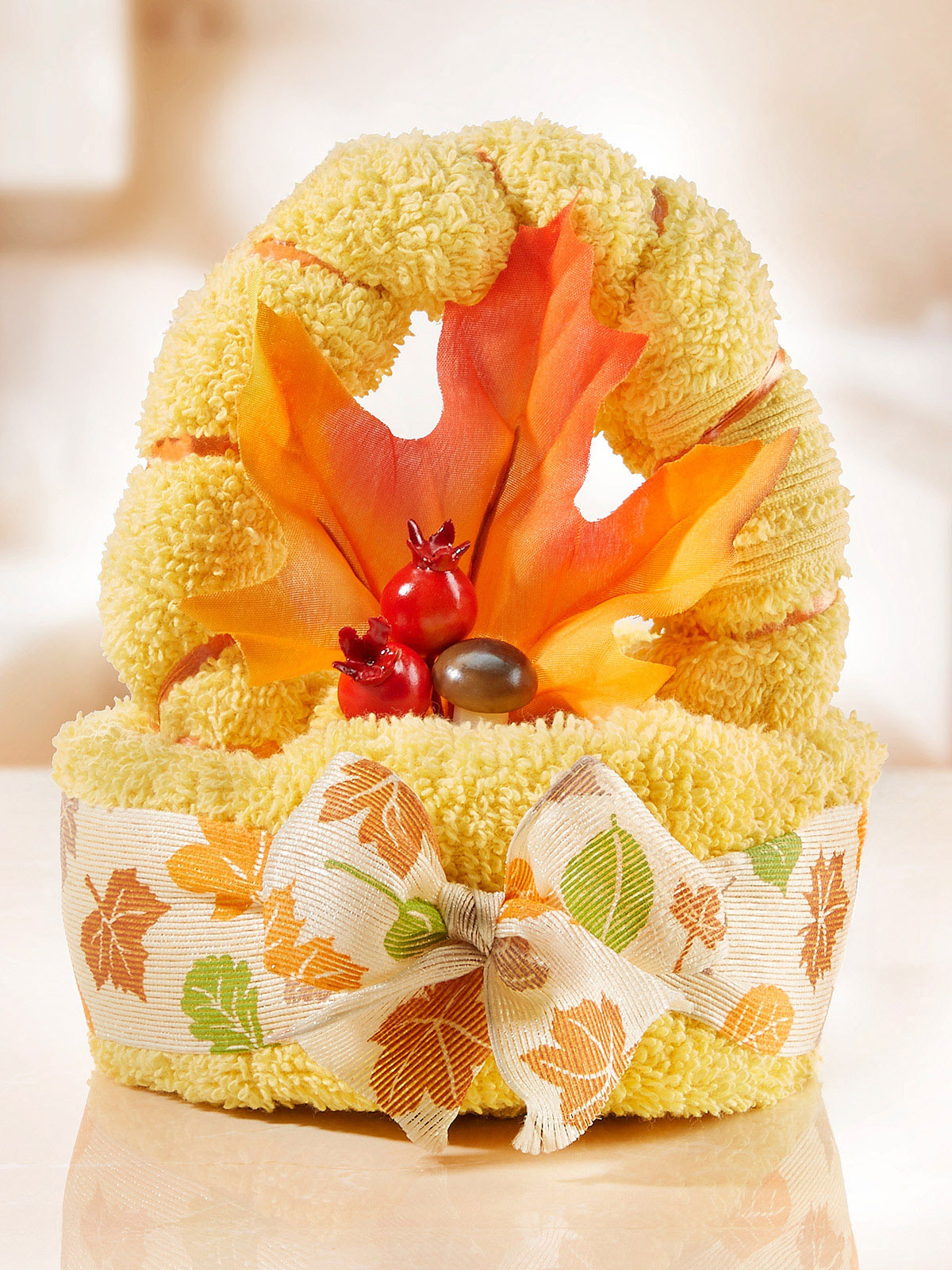 Frottierpräsent „Herbstkorb“