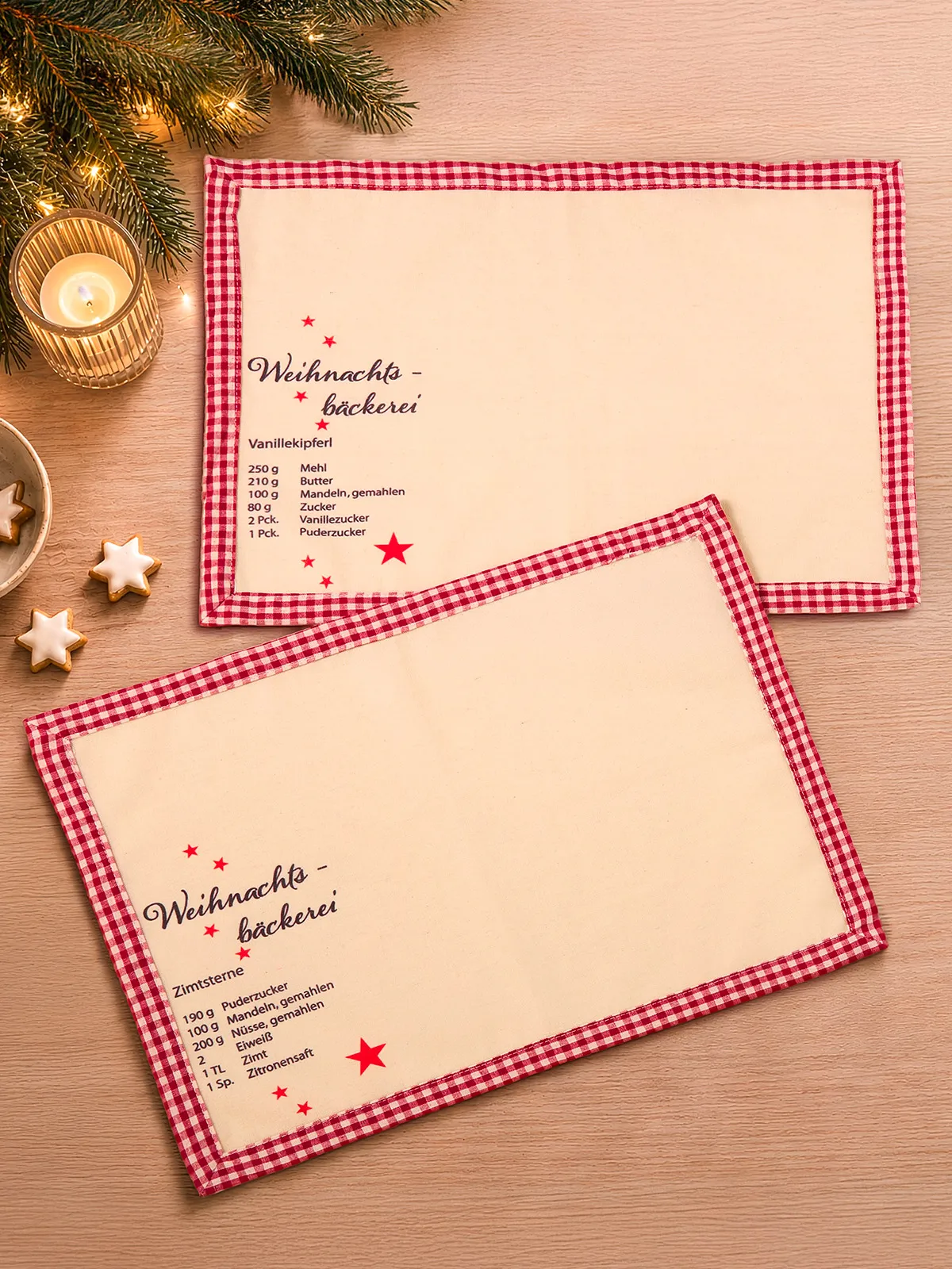 Platzset-Duo „Weihnachtsbäckerei“