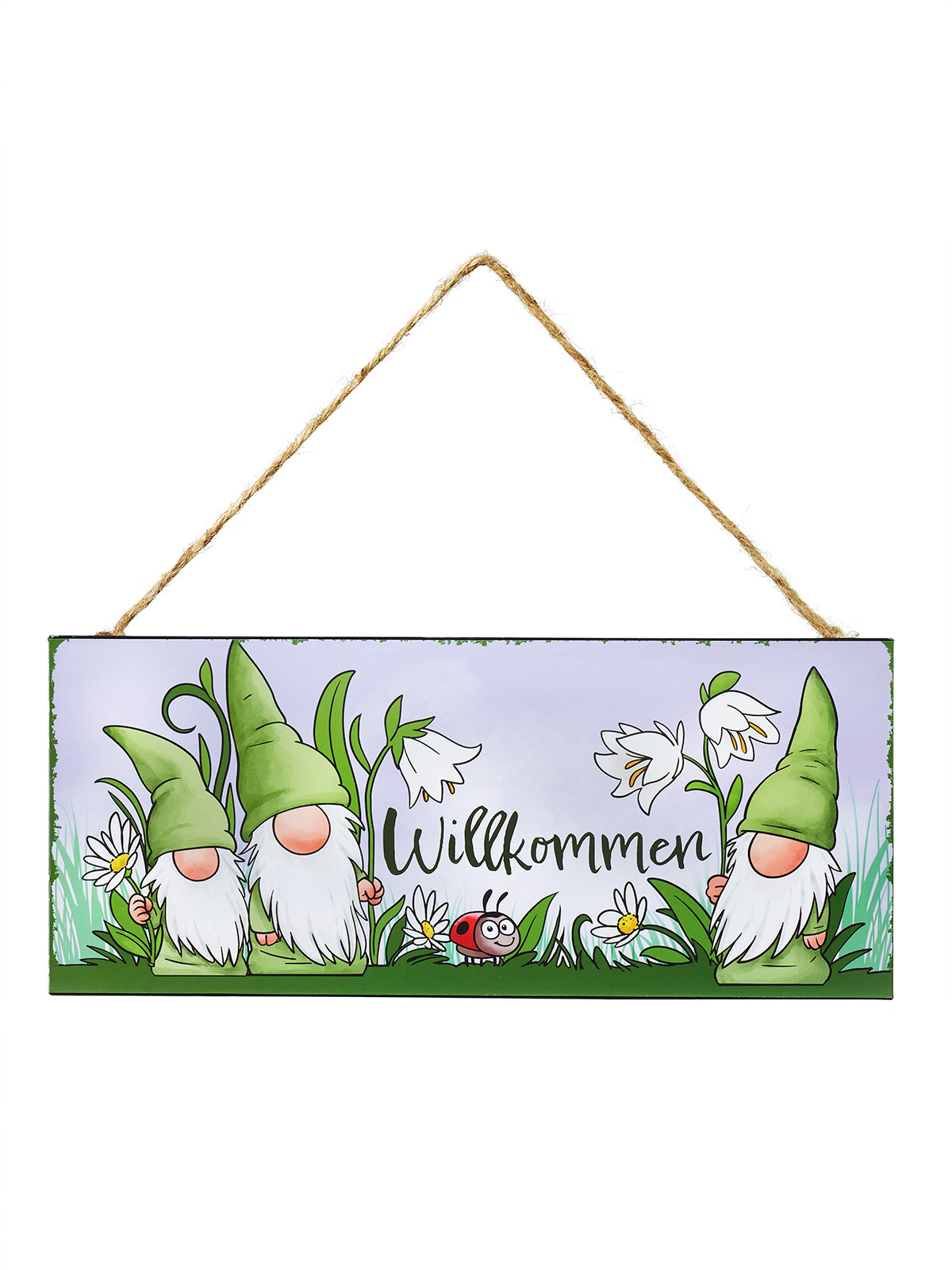 Metallschild „Willkommen“