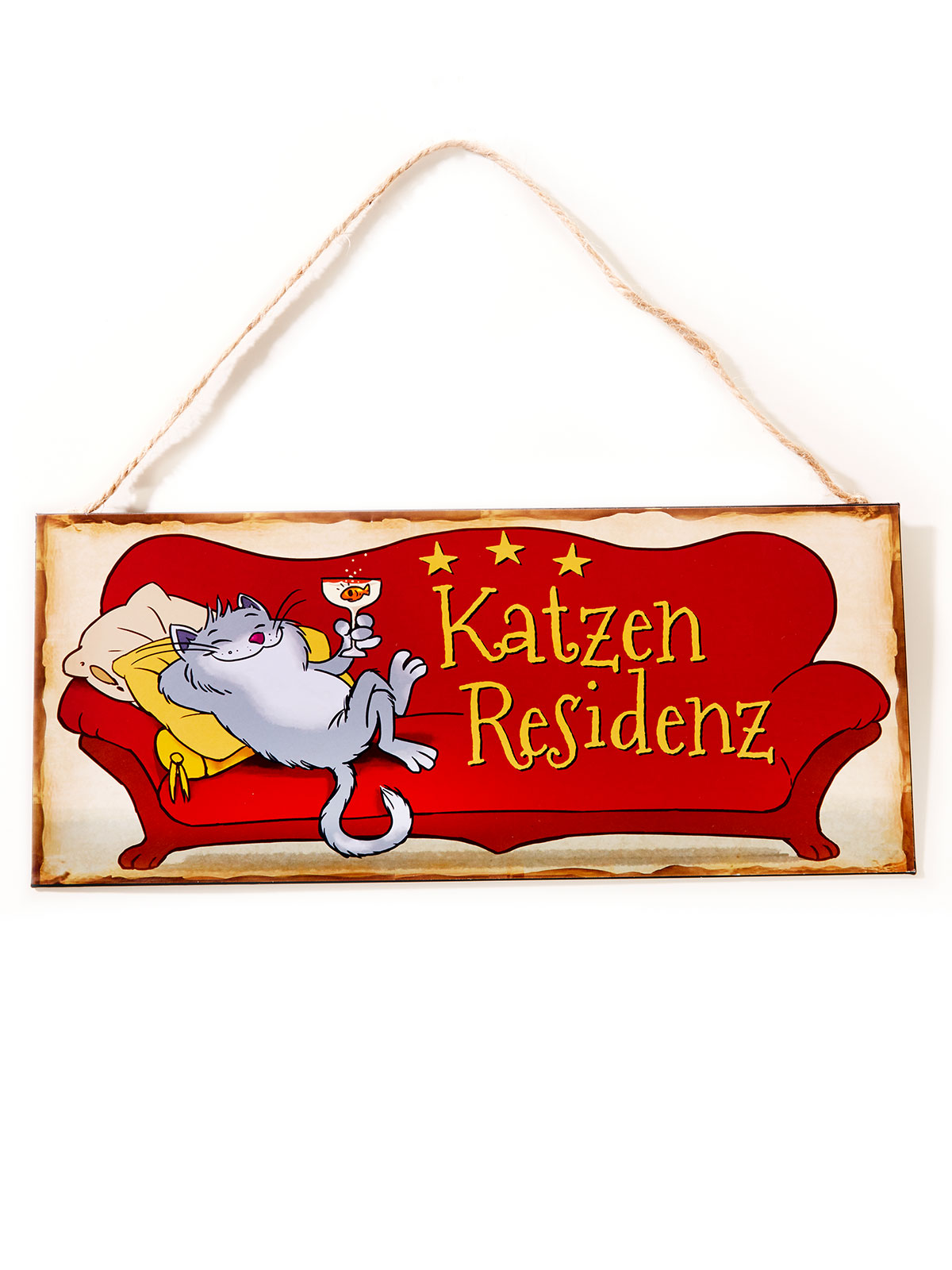 Metallschild „Katzenresidenz“