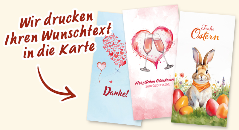 Individuelle Grußkarten mit Ihrem Wunschtext – perfekt für jeden Anlass