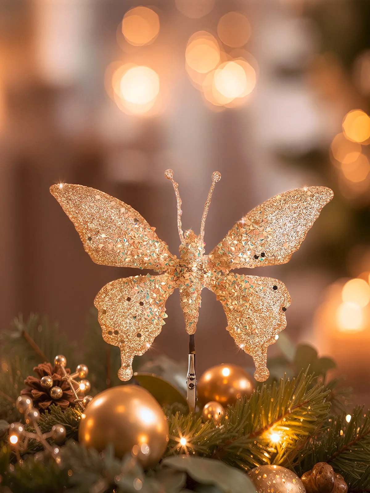Glitzer-Schmetterling mit Clip