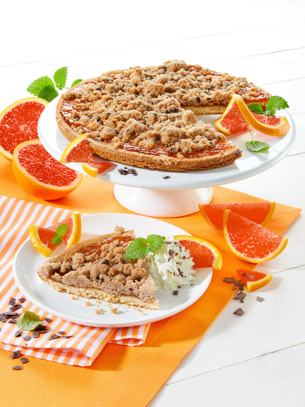 Streuseltorte „Orange & Schokolade“