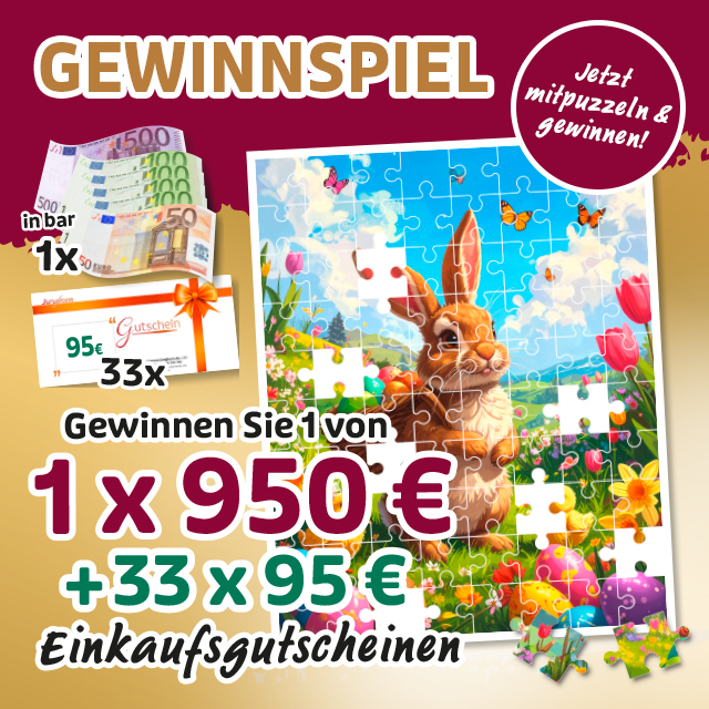Gewinnspiel mit Puzzle und Geldpreisen zu Ostern