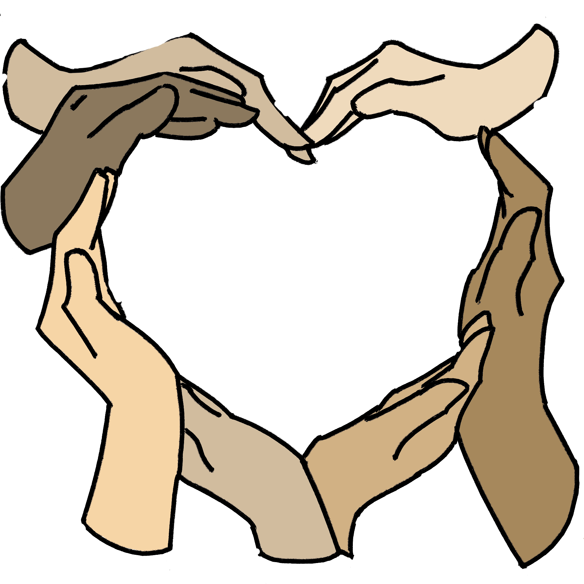 Hände formen Herz als Symbol für soziales Engagement