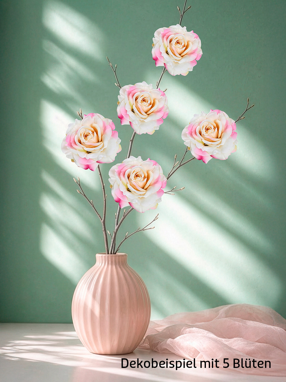 Rosenblüte mit Clip, pfirsich