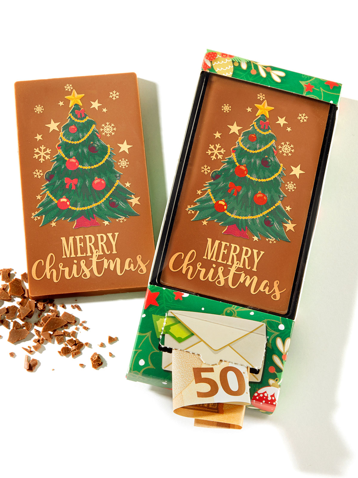 Weihnachtstafel mit Geldfach | 104015