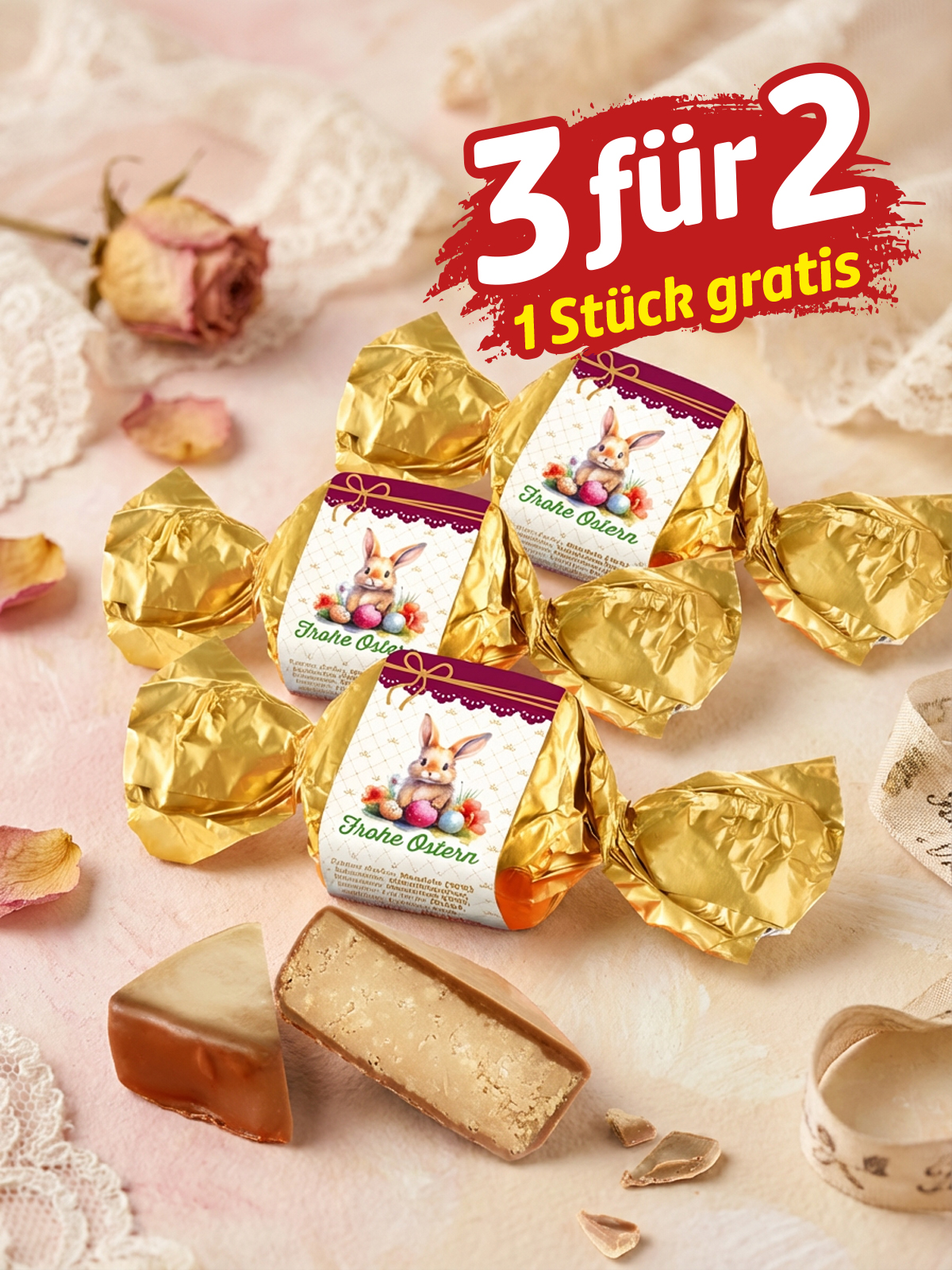 „3 für 2“ Oster-Nougat Happen