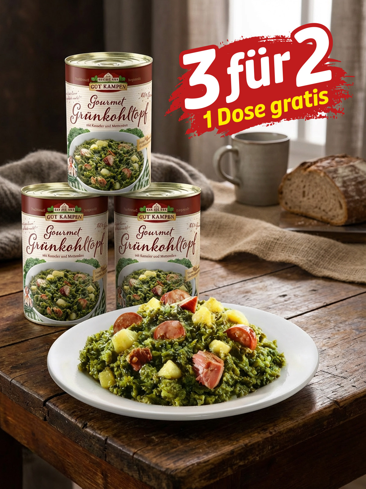 „3 für 2“ Gourmet Grünkohltopf