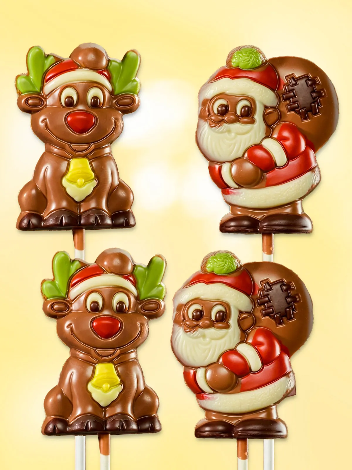 Schoko-Lollys „Santa & Rudi“
