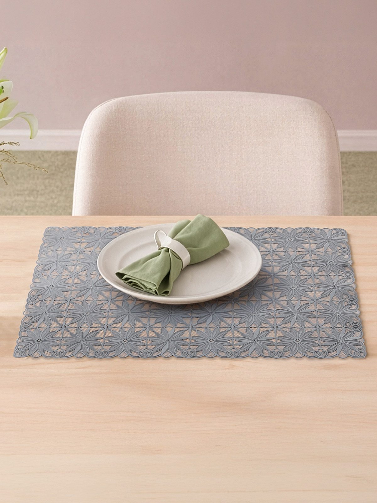 Tischset „Beatrix“, anthrazit 