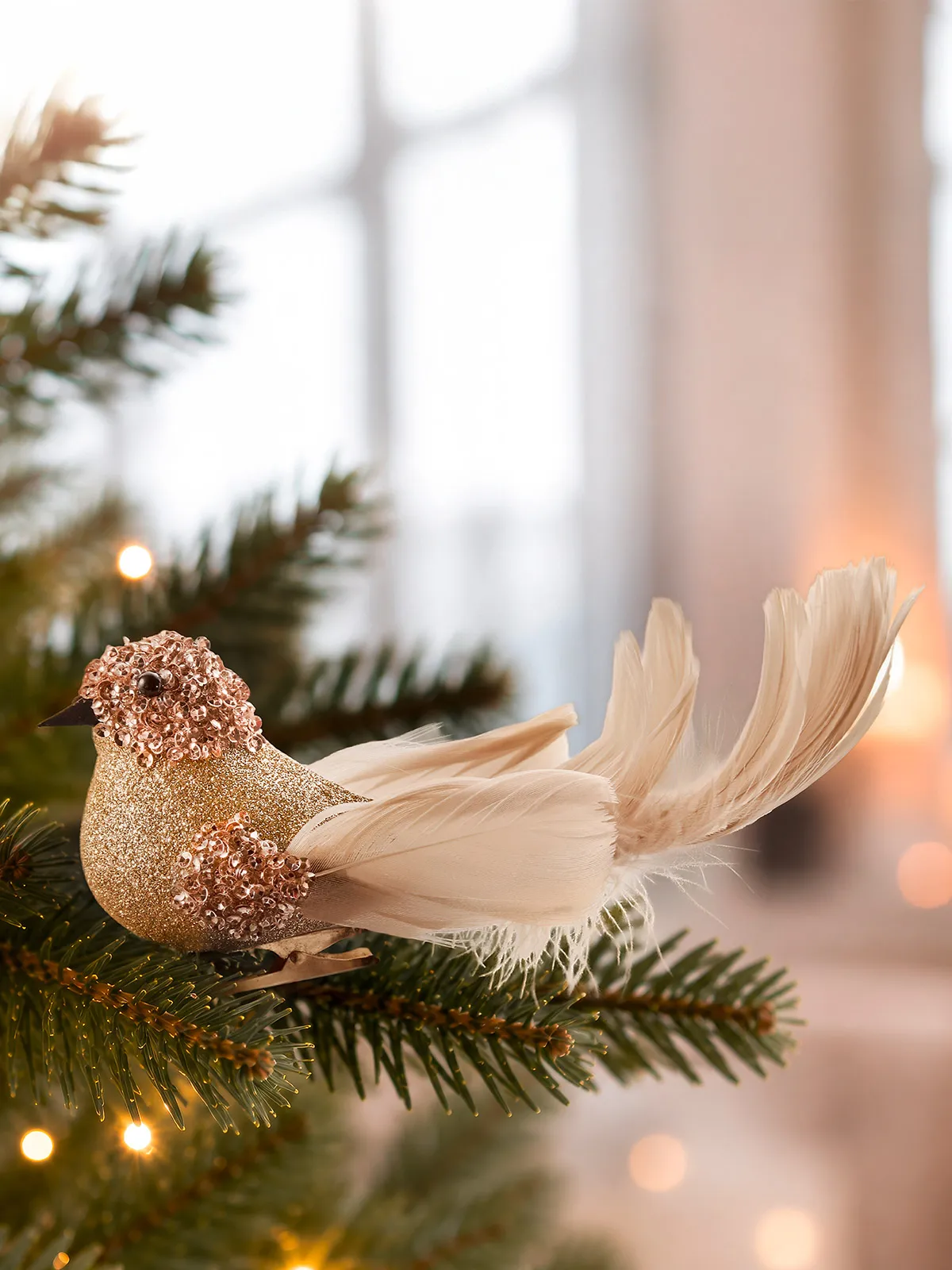 Glitzer-Vogel mit Clip