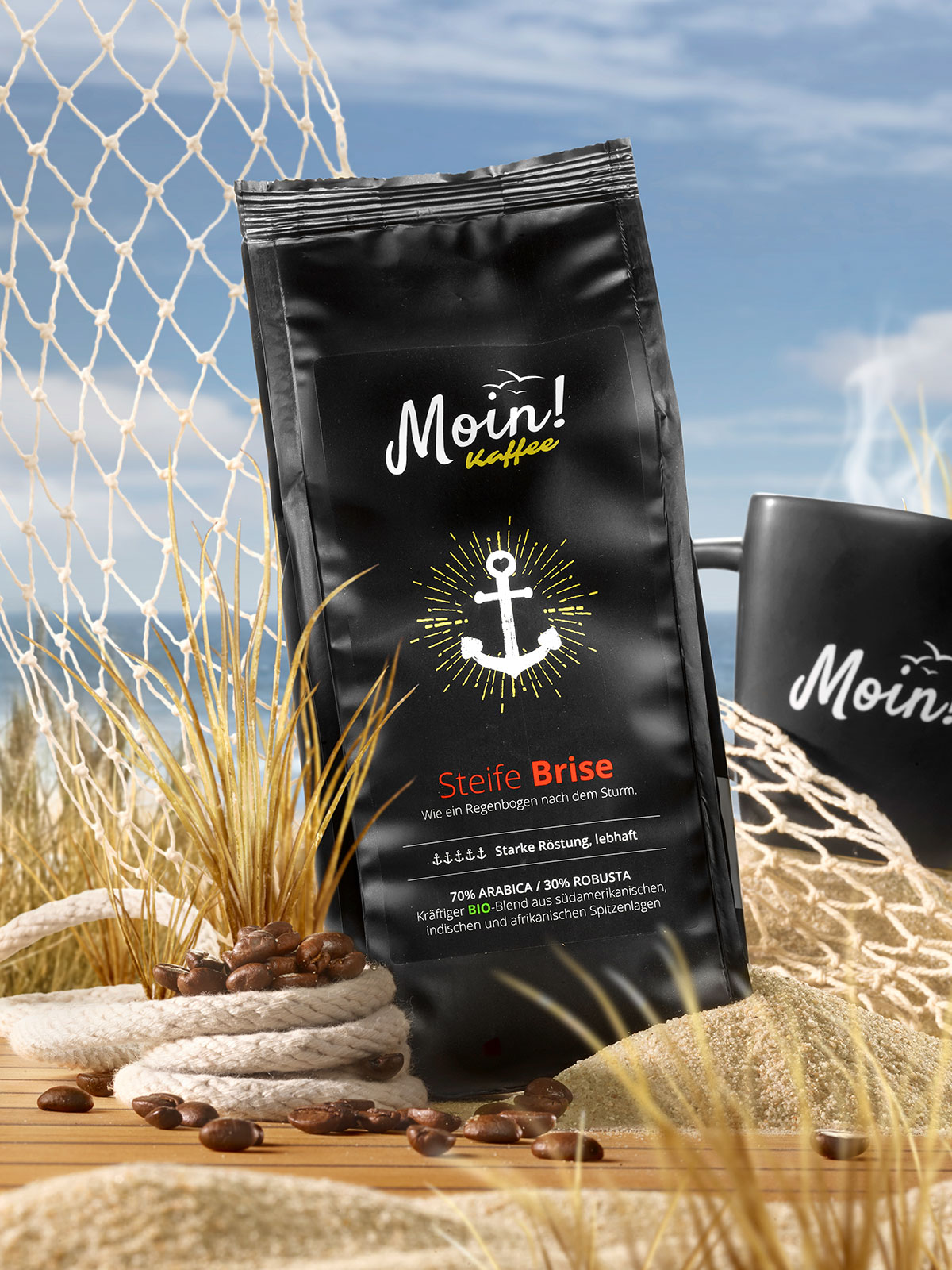 Moin! BIO-Kaffee „Steife Brise“, Bohne