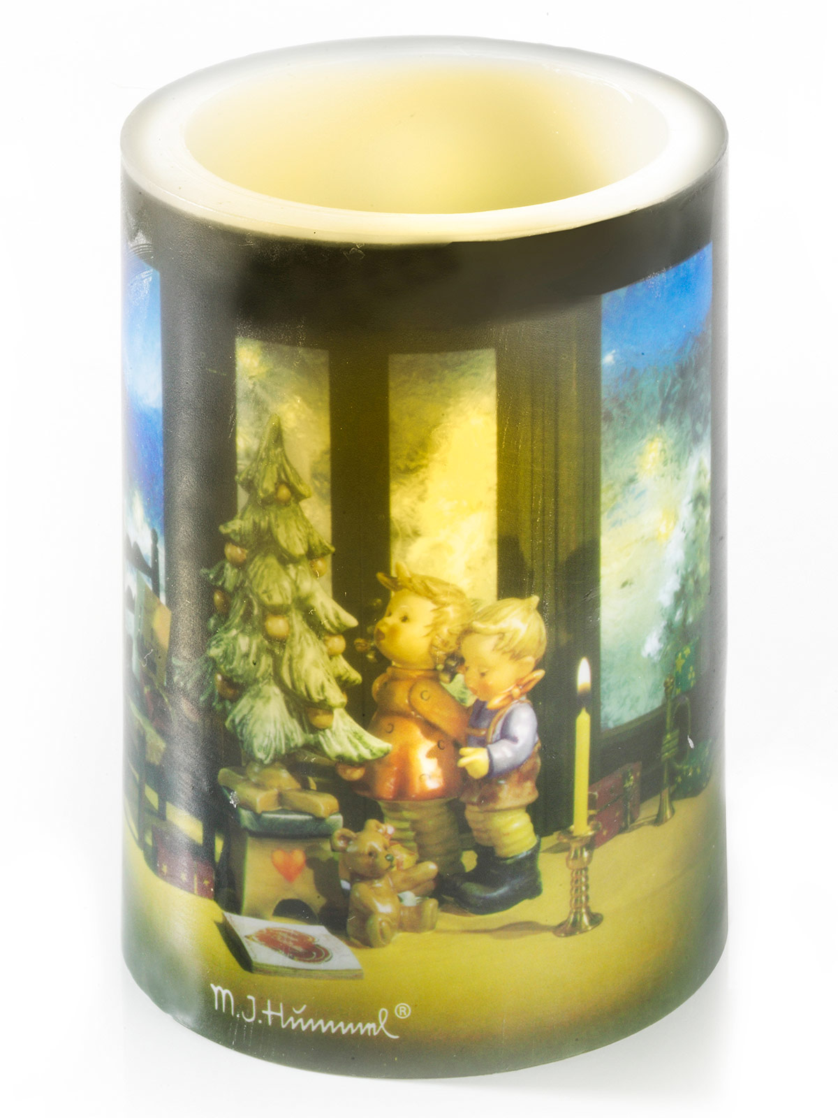 LED-Kerze Hummel „Kinder am Baum“