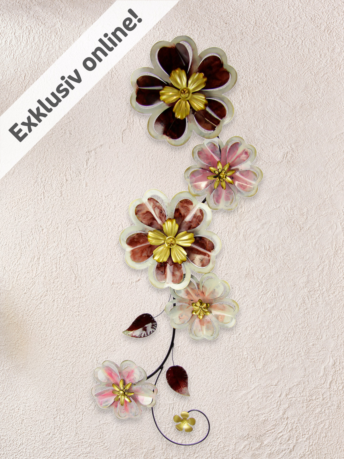 Metall-Wanddeko „Sakura“