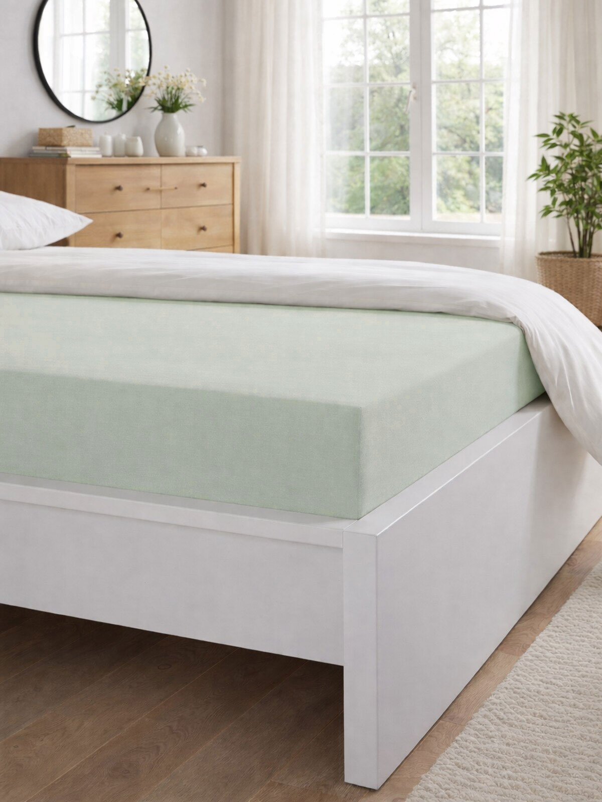 Spannbettlaken „Emilia“, Pastellgrün