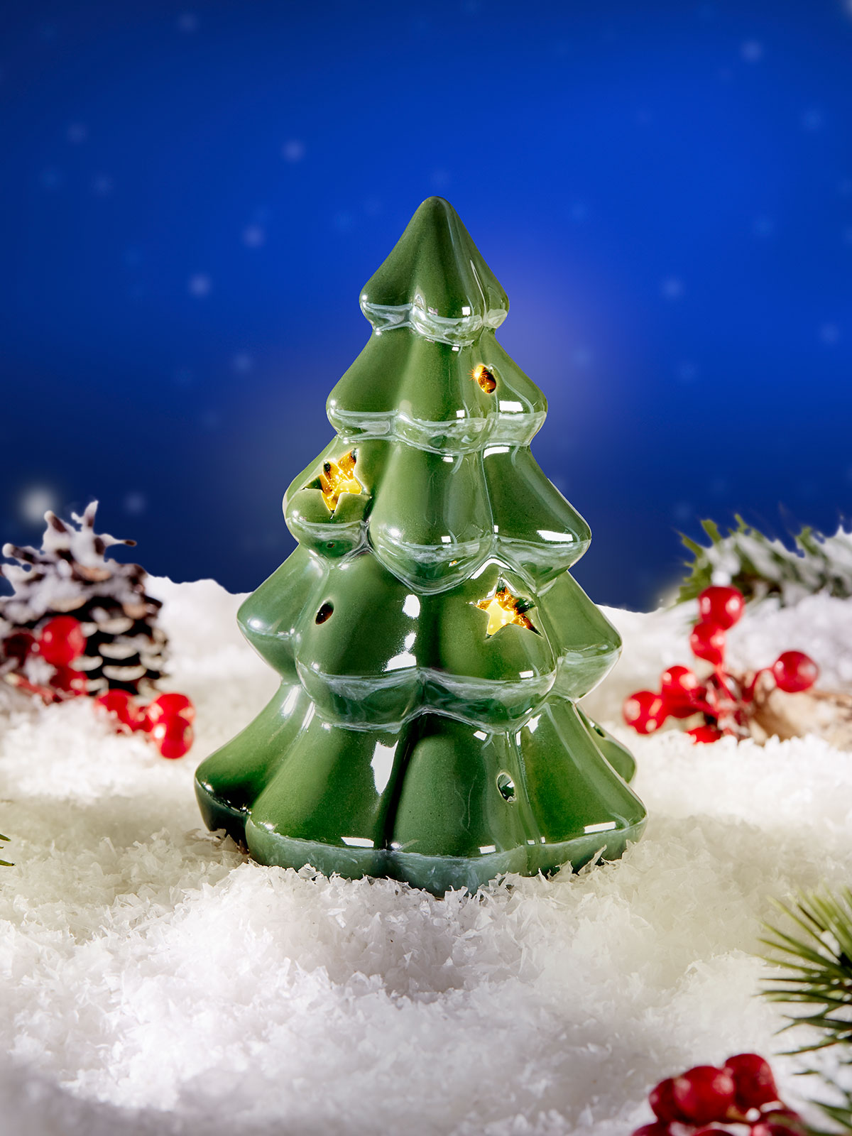 Porzellan-LED-Tannenbaum, grün